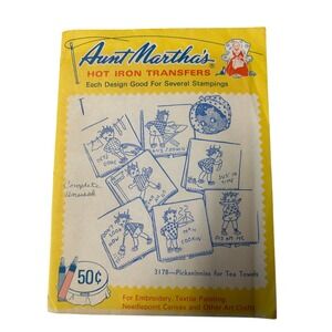 Aunt Marthas Vintage Hot Iron Transfers Lot of 2 #3178 Little Girls #129 Kittens